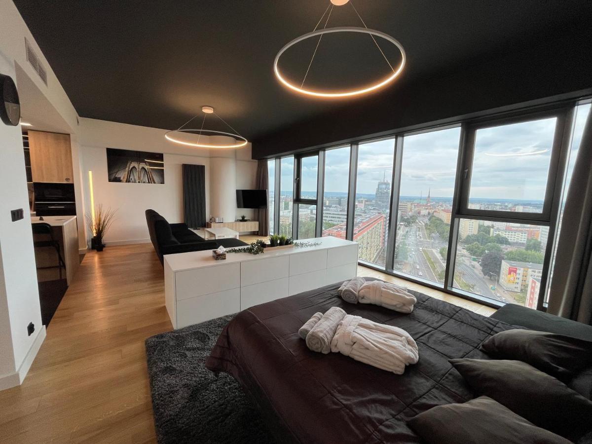Hanza Tower - Luxurious Apartment 60M2 - 15Th Floor City View Szczecin Exterior photo